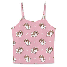 Load image into Gallery viewer, Smiling Shih Tzu Love Women's Cami and Shorts Pajama Set-7