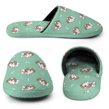 Load image into Gallery viewer, Smiling Shih Tzu Love Women&#39;s Cotton Mop Slippers-Accessories, Dog Mom Gifts, Shih Tzu, Slippers-10