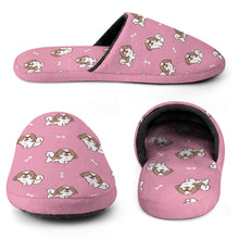 Load image into Gallery viewer, Smiling Shih Tzu Love Women&#39;s Cotton Mop Slippers-Accessories, Dog Mom Gifts, Shih Tzu, Slippers-2