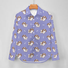 Load image into Gallery viewer, Smiling Shih Tzu Love Women's Shirt-20