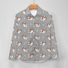 Load image into Gallery viewer, Smiling Shih Tzu Love Women's Shirt-25