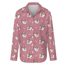 Load image into Gallery viewer, Smiling Shih Tzu Love Women's Shirt-S-PaleVioletRed-1