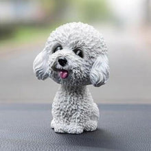 Load image into Gallery viewer, Smiling Yellow Toy Poodle / Cockapoo / Labradoodle Resin Bobble HeadCar AccessoriesToy Poodle / Cockapoo / Labradoodle - White