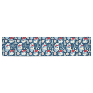 Snowfall Serenade Husky Christmas Table Runner-Home Decor-Christmas, Home Decor, Siberian Husky-ONE SIZE-2