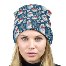 Load image into Gallery viewer, Snowfall Serenade Husky Warm Christmas Beanie-Accessories-Accessories, Christmas, Dog Mom Gifts, Hats, Siberian Husky-ONE SIZE-2