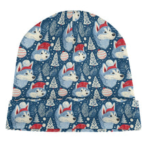 Load image into Gallery viewer, Snowfall Serenade Husky Warm Christmas Beanie-Accessories-Accessories, Christmas, Dog Mom Gifts, Hats, Siberian Husky-ONE SIZE-5