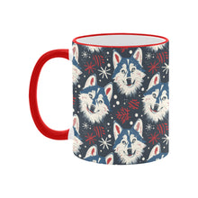 Load image into Gallery viewer, Snowfall Splendor Husky Christmas Coffee Mug-3