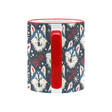 Load image into Gallery viewer, Snowfall Splendor Husky Christmas Coffee Mug-5