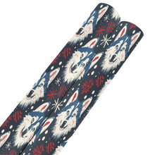 Load image into Gallery viewer, Snowfall Splendor Husky Christmas Gift Wrapping Paper - 2 Rolls-Christmas Ornament-Christmas,Siberian Husky,Wrapping Paper-Husky-4