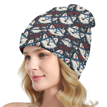 Snowfall Splendor Husky Warm Christmas Beanie One Size 360x