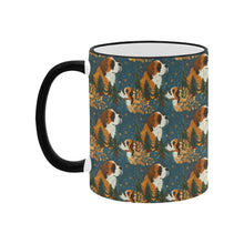 Load image into Gallery viewer, Snowflakes and Saint Bernard's Christmas Symphony Coffee Mug-5
