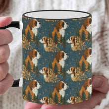 Load image into Gallery viewer, Snowflakes and Saint Bernard's Christmas Symphony Coffee Mug-White3-ONE SIZE-1