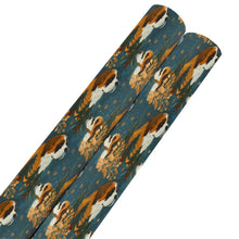 Load image into Gallery viewer, Snowflakes and Saint Bernard's Christmas Symphony Gift Wrapping Paper - 2 Rolls-Christmas Ornament-Christmas,Saint Bernard,Wrapping Paper-5