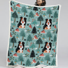 Load image into Gallery viewer, Snowflakes and Smiles Australian Shepherd Christmas Blanket-Blanket-Australian Shepherd, Blankets, Christmas, Dog Dad Gifts, Dog Mom Gifts, Home Decor-11