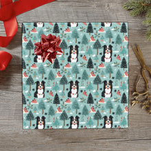 Load image into Gallery viewer, Snowflakes and Smiles Australian Shepherd Christmas Gift Wrapping Paper - 2 Rolls-Christmas Ornament-Australian Shepherd,Christmas,Wrapping Paper-1