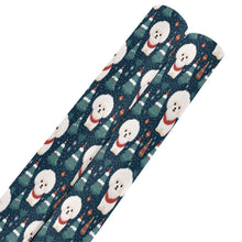Load image into Gallery viewer, Snowflakes and Snuggles Bichon Frise Christmas Gift Wrapping Paper - 2 Rolls-Christmas Ornament-Bichon Frise,Christmas,Wrapping Paper-Bichon Frise-5