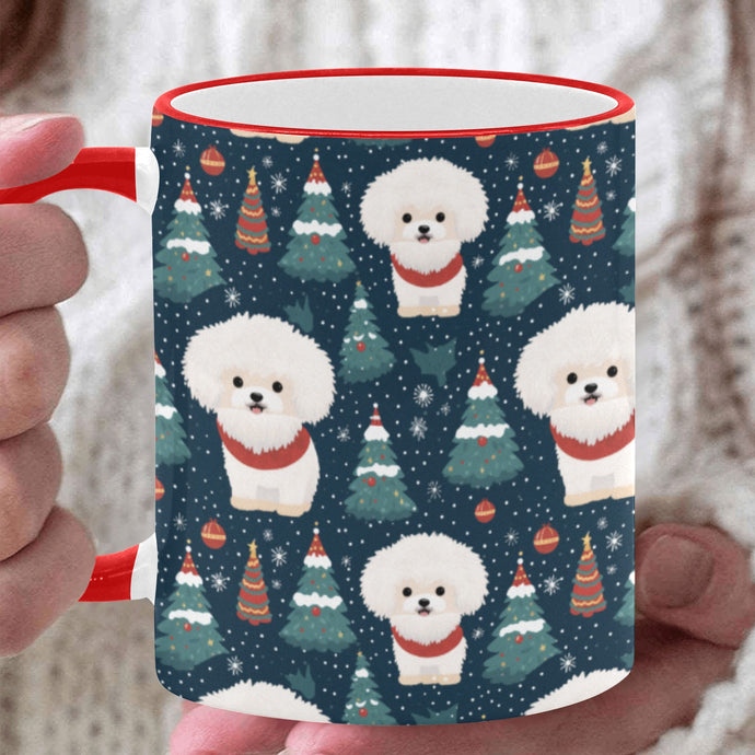 Snowflakes and Snuggles Bichon Frise Christmas Mug-White6-ONE SIZE-1