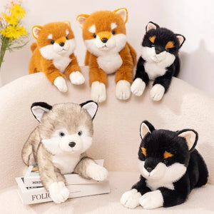 Soft Furry Orange and Black Shiba Inus Love Plush Toys-Stuffed Animals-Shiba Inu, Stuffed Animal-13