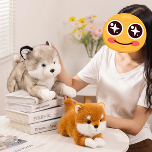 Soft Furry Orange and Black Shiba Inus Love Plush Toys-Stuffed Animals-Shiba Inu, Stuffed Animal-6