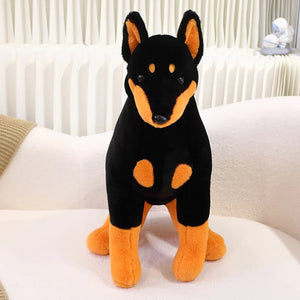 Softest Sitting Doberman Stuffed Animal Plush Toys-Doberman, Stuffed Animal-11