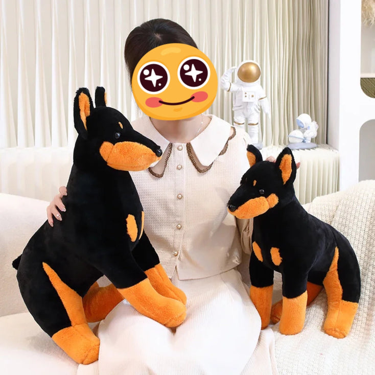 Softest Sitting Doberman Stuffed Animal Plush Toys-Doberman, Stuffed Animal-15