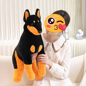 Softest Sitting Doberman Stuffed Animal Plush Toys-Doberman, Stuffed Animal-16
