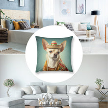 Load image into Gallery viewer, Sombrero Serenade Cream Chihuahua Plush Pillow Case-Chihuahua, Dog Dad Gifts, Dog Mom Gifts, Home Decor, Pillows-2