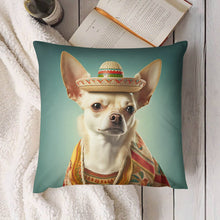 Load image into Gallery viewer, Sombrero Serenade Cream Chihuahua Plush Pillow Case-Chihuahua, Dog Dad Gifts, Dog Mom Gifts, Home Decor, Pillows-5