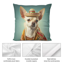 Load image into Gallery viewer, Sombrero Serenade Cream Chihuahua Plush Pillow Case-Chihuahua, Dog Dad Gifts, Dog Mom Gifts, Home Decor, Pillows-8