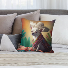 Load image into Gallery viewer, Sombrero Serenade White Chihuahua Plush Pillow Case-Chihuahua, Dog Dad Gifts, Dog Mom Gifts, Home Decor, Pillows-3