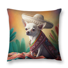 Load image into Gallery viewer, Sombrero Serenade White Chihuahua Plush Pillow Case-Chihuahua, Dog Dad Gifts, Dog Mom Gifts, Home Decor, Pillows-7