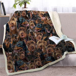 Some of the Doggos I Love Warm Blankets - Series 1-Home Decor-Blankets, Dogs, Home Decor-Doberman-Large-4
