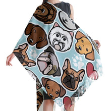 Load image into Gallery viewer, Some of the Dogs I Love Warm Winter Shawl - French Bulldog, English Bulldog, West Highland Terrier, Dachshund, Labrador, Chihuahua &amp; Shar PeiAccessories