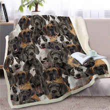 Load image into Gallery viewer, Some of the Whippets / Grey Hounds I Love Warm Blanket - Series 1-Home Decor-Blankets, Dogs, Greyhound, Home Decor, Whippet-Great Dane-Medium-7