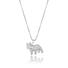 Load image into Gallery viewer, Sparkling Iced Out French Bulldog Silver Necklace – Bling Gift-10