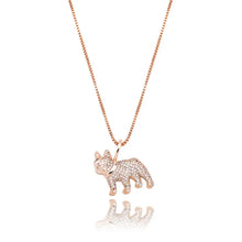 Load image into Gallery viewer, Sparkling Iced Out French Bulldog Silver Necklace – Bling Gift-11