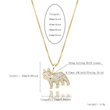 Load image into Gallery viewer, Sparkling Iced Out French Bulldog Silver Necklace – Bling Gift-3
