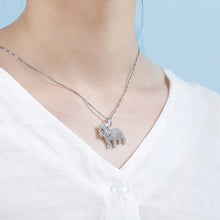 Load image into Gallery viewer, Sparkling Iced Out French Bulldog Silver Necklace – Bling Gift-6