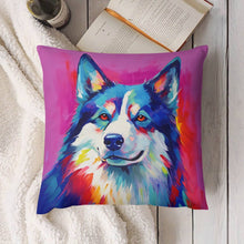 Load image into Gallery viewer, Spectrum of Spirit Husky Plush Pillow Case-Cushion Cover-Dog Dad Gifts, Dog Mom Gifts, Home Decor, Pillows, Siberian Husky-4
