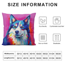 Load image into Gallery viewer, Spectrum of Spirit Husky Plush Pillow Case-Cushion Cover-Dog Dad Gifts, Dog Mom Gifts, Home Decor, Pillows, Siberian Husky-6