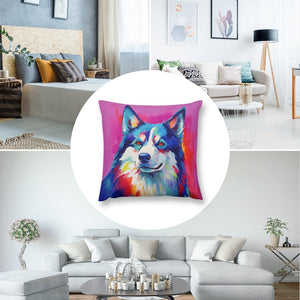 Spectrum of Spirit Husky Plush Pillow Case-Cushion Cover-Dog Dad Gifts, Dog Mom Gifts, Home Decor, Pillows, Siberian Husky-8
