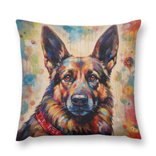 Load image into Gallery viewer, Spectrum Sentinel German Shepherd Plush Pillow Case-Cushion Cover-Dog Dad Gifts, Dog Mom Gifts, German Shepherd, Home Decor, Pillows-12 &quot;×12 &quot;-1