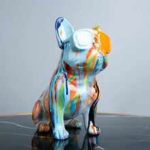 Load image into Gallery viewer, Spectrum Splash Hydro Dip Art French Bulldog Statue-Home Decor-Dog Dad Gifts, Dog Mom Gifts, French Bulldog, Home Decor, Statue-LS-10