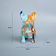 Load image into Gallery viewer, Spectrum Splash Hydro Dip Art French Bulldog Statue-Home Decor-Dog Dad Gifts, Dog Mom Gifts, French Bulldog, Home Decor, Statue-LS-6