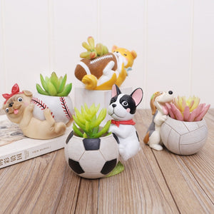 Sports Husky Succulent Plants Flower Pot-Home Decor-Dogs, Flower Pot, Home Decor, Siberian Husky-10