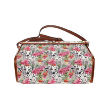 Load image into Gallery viewer, Spots and Blooms Dalmatian Floral Symphony Satchel Bag Purse-Accessories-Accessories, Bags, Dalmatian, Purse-One Size-5