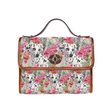 Load image into Gallery viewer, Spots and Blooms Dalmatian Floral Symphony Satchel Bag Purse-Accessories-Accessories, Bags, Dalmatian, Purse-One Size-7