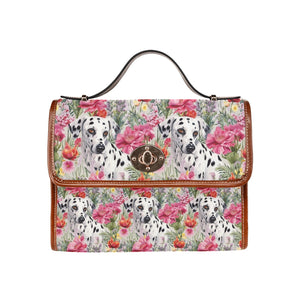 Spots and Blooms Dalmatian Floral Symphony Satchel Bag Purse-Accessories-Accessories, Bags, Dalmatian, Purse-One Size-7