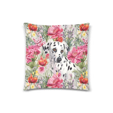 Load image into Gallery viewer, Spots and Blooms Dalmatian Floral Symphony Throw Pillow Cover-Cushion Cover-Dalmatian, Home Decor, Pillows-White1-ONESIZE-2
