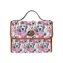 Load image into Gallery viewer, Spotted Charm Pink Petals and Dalmatians Satchel Bag Purse-Accessories-Accessories, Bags, Dalmatian, Purse-One Size-7